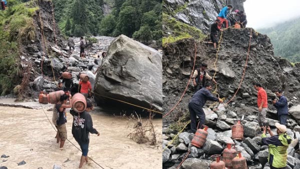 Uttarkashi Disaster: चुनौतियां बरकरार…नदी में उतरकर आपदा प्रभावित क्षेत्रों में सिलिंडर पहुंचा रहे मजदूर